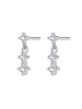 Hey Happiness Ohrstecker Trio Zirkonia Tropfen 925 Sterlingsilber in Silber - (L) 0,92 cm