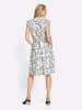 Heine Etuikleid in ecru-schwarz-bedruckt