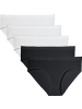 REDBEST Baumwolle, Single-Jersey Slip 5er-Pack in weiß/schwarz