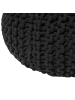 Beliani Pouf CONRAD in Schwarz - (W) 40 x (H) 25 x (L) 40 cm