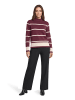 Betty Barclay Feinstrickpullover mit Stehkragen in Patch Dark Red/Beige