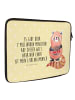 Mr. & Mrs. Panda Notebook Tasche Roter Panda mit Spruch in Gelb Pastell