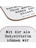 Mr. & Mrs. Panda gläseruntersetzer Spruch Babysitter Dank mit Sp... in Weiß