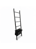 relaxdays Handtuchleiter in Schwarz - (B)50 x (H)170 x (T)21 cm