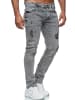 RESLAD Jeans Destroyed Stretch Denim in grau(2090)