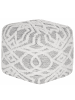 Beliani Pouf BHILWARA in Weiß/Grau - (W) 40 x (H) 40 x (L) 40 cm