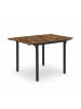 relaxdays Esstisch in Dunkelbraun/ Schwarz – (B)120 x (H)76 x (T)78 cm