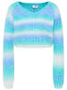 myMo Damen Strickpullover in Türkis Mehrfarbig