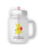 Mr. & Mrs. Panda Trinkglas Mason Jar Küken Wander mit Spruch in Transparent