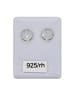Adeliás Damen Ohrstecker Anker aus 925 Silber mit Zirkonia in silber