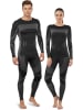 normani Unisex Thermounterhemd langarm in Schwarz/Grau