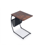 relaxdays Beistelltisch in Braun/ Schwarz - (B)51 x (H)64 x (T)35 cm