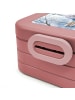 Mr. & Mrs. Panda Lunchbox Taube Winter Pommes Design mit Spruch in Rot Pastell