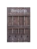 MCW Wandgarderobe C89 Welcome im Shabby-Look, Braun, shabby