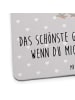 Mr. & Mrs. Panda Souvenir Pinguine Kuscheln mit Spruch in Grau Pastell