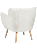 Beliani Cocktailsessel DRAMMEN in Weiß/Heller Holzfarbton - (W) 71 x (H) 84 x (L) 54 cm