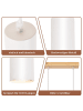 ZMH Pendelleuchte 4-flammige GU10 in Weiß Metall Esszimmerlampe Holz Design
