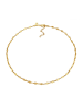 Elli Halskette 925 Sterling Silber Plättchen, Valentino Chain in Gold