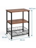 relaxdays Plattenspieler Tisch in Braun/ Schwarz - (B)40 x (H)64,5 x (T)30 cm