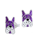 schmuck23 Silber Ohrringe 925 Hund 0,7 cm x 0,8 cm