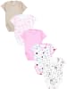 TupTam Baby Mädchen Kurzarm Wickelbody 5er Set in beige/rosa