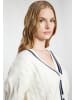 DreiMaster Damen Strickjacke in Wollweiss Marine