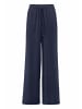 Hessnatur Hessnatur Gewebe Hose Wide Leg aus reiner Bio-Baumwolle in dunkelblau
