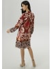 Aniston SELECTED Blusenkleid in bordeaux-braun-rot-camel-beige
