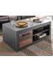 Furn.Design Couchtisch Old Used Wood Shabby Design mit Matera grau, Beistelltisch 110 cm