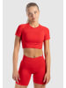 SMILODOX Crop Shirt Elna in Rot
