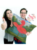Mr. & Mrs. Panda Kissen Flamingo Yoga Design ohne Spruch in Weiß