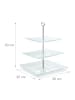 relaxdays Etagere eckig in Transparent/Silber