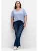 sheego T-Shirt in mittelblau