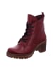 Esgano Damenschnürrstiefel warm Absatz Da.-Stiefelette in  Rot