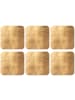 OnlyWow Glasuntersetzer 6er-Set Blatt-Textur