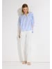 More & More legere 3/4 Arm-Bluse, gestreift in soft blue/white