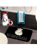 Mr. & Mrs. Panda Badteppich Chinchilla Blume mit Spruch in Schwarz