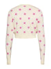 Swirly Damen Pullover in CREME LILA ROT