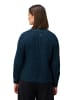 Zero  Grobstrickjacke offener Style in Teal Ocean