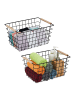 relaxdays 2 x Drahtkorb in Schwarz - (B)31x (H)16 x (T)21 cm