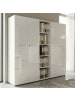 KADIMA DESIGN Büro-Set 2 Schränke & Regal, 210cm breit, Glasfront in Weiß