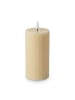 relaxdays 4 x LED Kerzen in Beige - (H)18 x Ø 7,5 cm