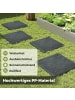 COSTWAY 8er Set Gehwegplatten für Garten Polypropylen in Grau