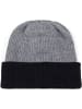 styleBREAKER Strickbeanie in Grau-Schwarz