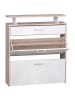 FineBuy Schuhschrank in Grau / Spanplatte / 80x24x95
