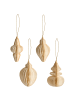 Beliani Weihnachtsbaumkugeln ALTAELVA in Beige