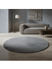 KADIMA DESIGN Teppich Kurzflor Waschbar Einfarbig LECH Microfaser OEKO-TEX in Grau