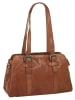 SPIKES & SPARROW Schultertasche echt Leder in cognac
