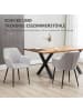 HOMCOM Esszimmerstuhl-54L x 57B x 80H cm-Hellgrau