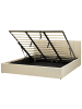Beliani 2-tlg Doppelbett DREUX in Beige/Schwarz